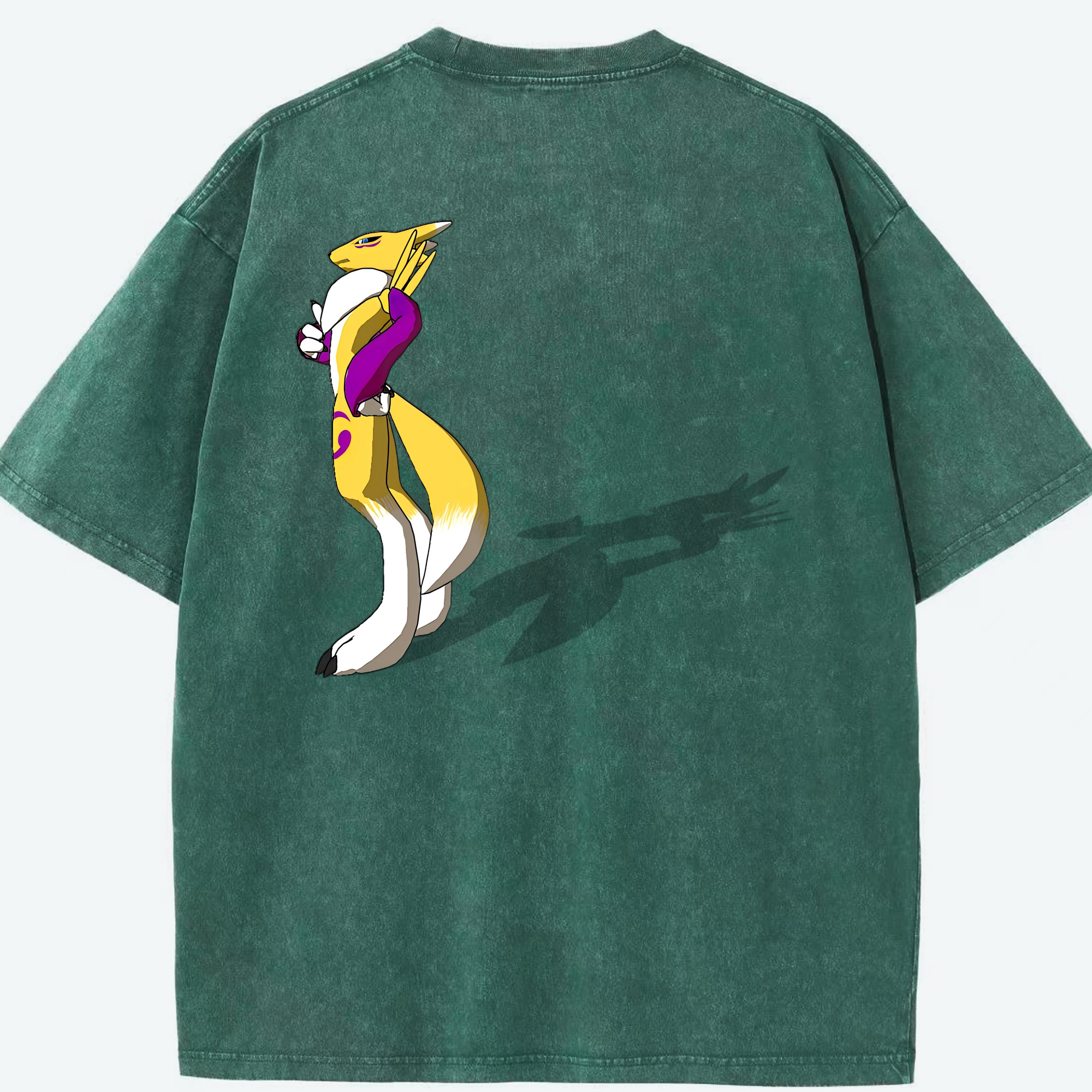 （画像用） Digimon デジタルモンスター/デジモン 綿100% ヴィンテージ風 半袖Tシャツ（背面プリント）